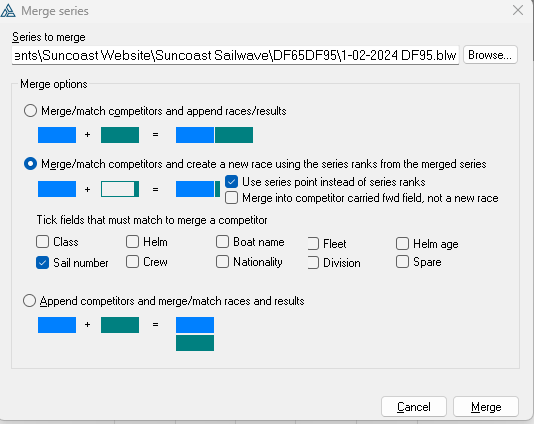 Merge screen